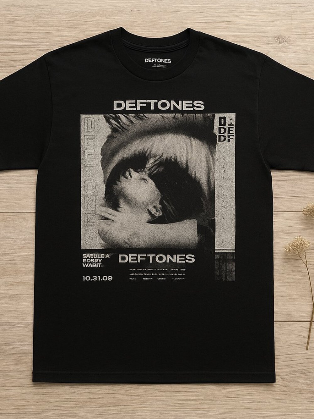 Deftones Graphic T-Shirt | Alternative Rock Band Tee | Black Vintage Photo Print